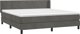 vidaXL Κοντινεντάλ κρεβάτι με στρώμα, σκούρο γκρι, βελούδο, 160x200 cm