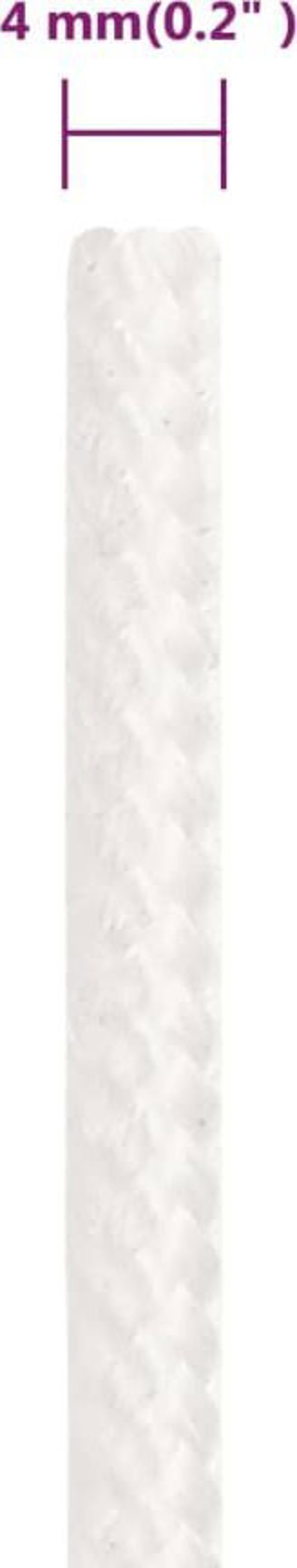 vidaXL Ναυτική σχοινί, λευκή μονόχρωμη, 4 mm, 250 m, πολυπροπυλένιο