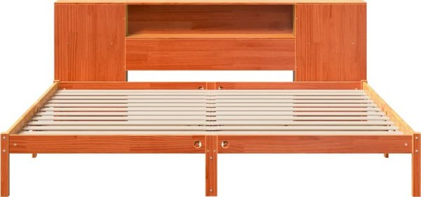 vidaXL Κρεβάτι με ράφι, χωρίς στρώμα, 180x200 cm, μασίφ ξύλο πεύκου