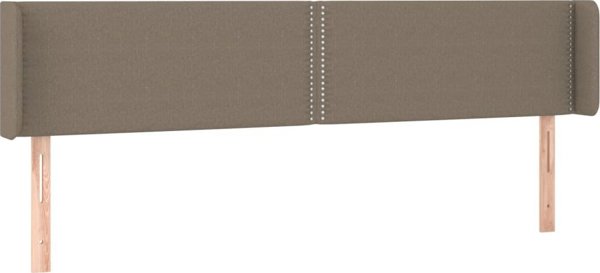 vidaXL Κεφαλάρι Κρεβατιού με LED, Taupe, 183x16x78/88 cm, Υφασμάτινο