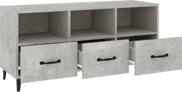 vidaXL Επίπλο Τηλεόρασης, Beton Γκρι, 102x35x50 cm