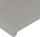 vidaXL Zaglonek do lozka z LED, jasnoszary, 147x16x78/88 cm, tkanina
