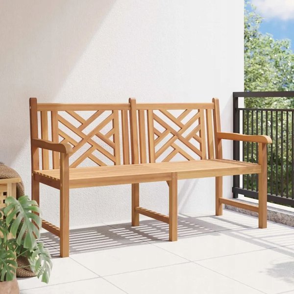 vidaXL Παγκάκι Κήπου από Μασίφ Ξύλο Τικ, 150 x 60 x 90 cm