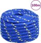 vidaXL Linka zeglarska, niebieska, 20 mm, 100 m, polipropylen