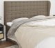 vidaXL Επικεφαλής Καθίσματος Uszak, Taupe, 183x23x118/128 εκ, ύφασμα