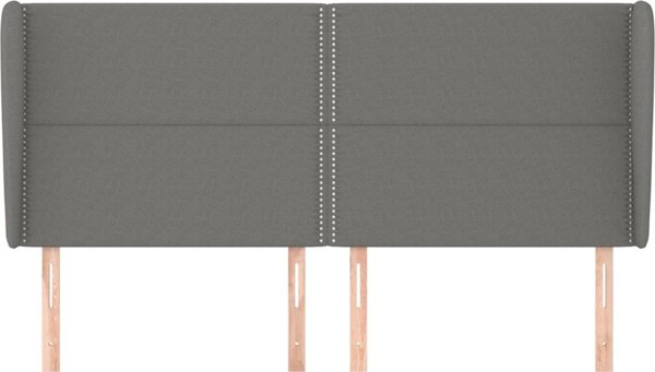 vidaXL Ζαγλοβέκ uszak, σκούρο γκρι, 203x23x118/128 εκ., ύφασμα