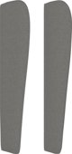 vidaXL Ζαγλοβέκ uszak, σκούρο γκρι, 203x23x118/128 εκ., ύφασμα