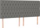 vidaXL Κρεβάτι κοντινεντάλ 180x200 cm υφασμάτινο σκούρο γκρι