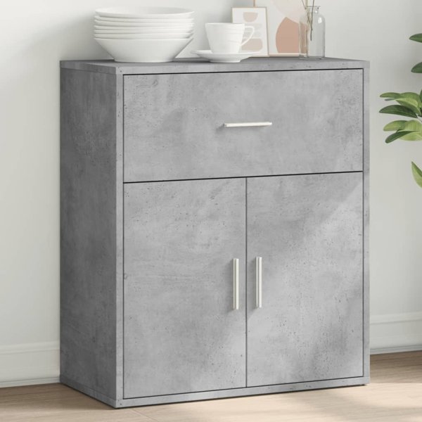 vidaXL Ντουλάπι, Γκρι Σκυροδέματος, 60x31x70 εκ., Υλικά Ξύλου