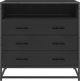 vidaXL Συρταριέρα Μαύρη 70x41x70 cm από Υλικό Τύπου Ξύλου