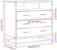vidaXL Συρταριέρα Μαύρη 70x41x70 cm από Υλικό Τύπου Ξύλου