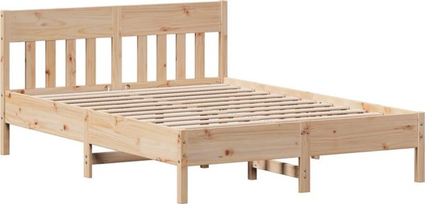 vidaXL Rama κρεβατιού χωρίς στρώμα, 140x190 cm, μασίφ πεύκο