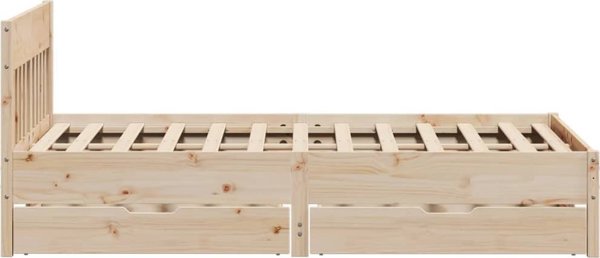 vidaXL Rama κρεβατιού χωρίς στρώμα, 140x190 cm, μασίφ πεύκο