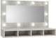 vidaXL Szafka z lustrem i oswietleniem LED, szary beton, 90x31,5x62 cm