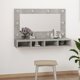 vidaXL Szafka z lustrem i oswietleniem LED, szary beton, 90x31,5x62 cm