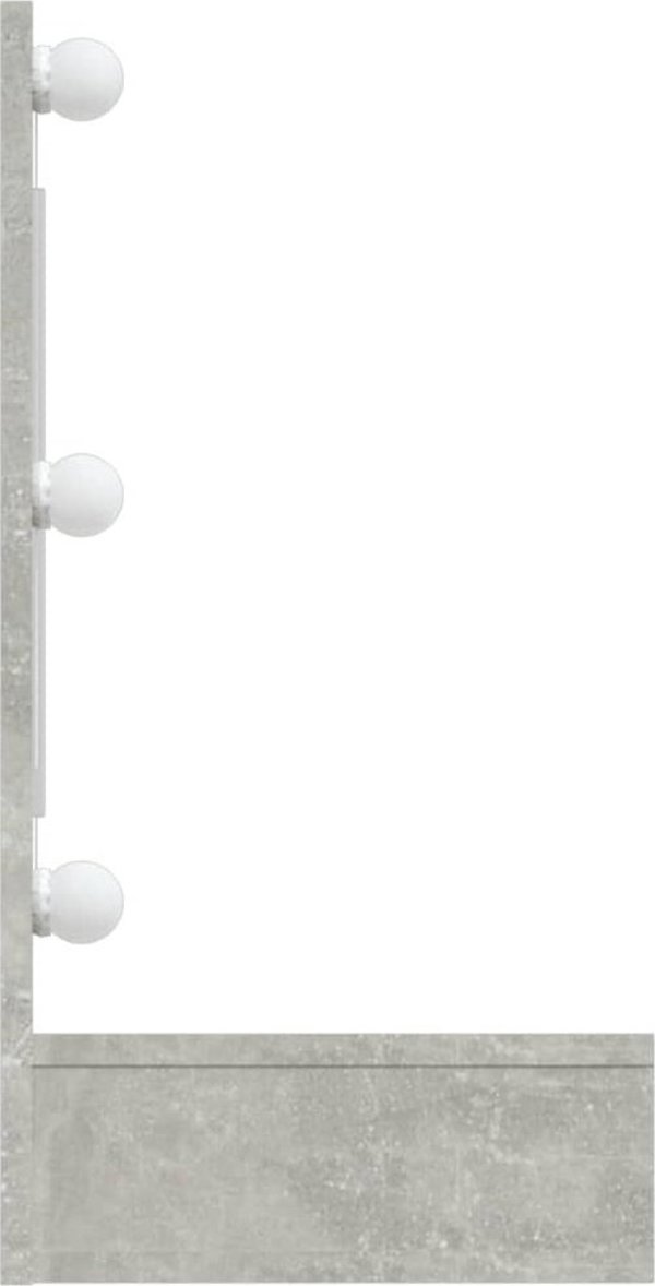 vidaXL Szafka z lustrem i oswietleniem LED, szary beton, 90x31,5x62 cm