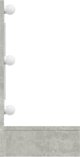 vidaXL Szafka z lustrem i oswietleniem LED, szary beton, 90x31,5x62 cm