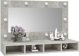 vidaXL Szafka z lustrem i oswietleniem LED, szary beton, 90x31,5x62 cm