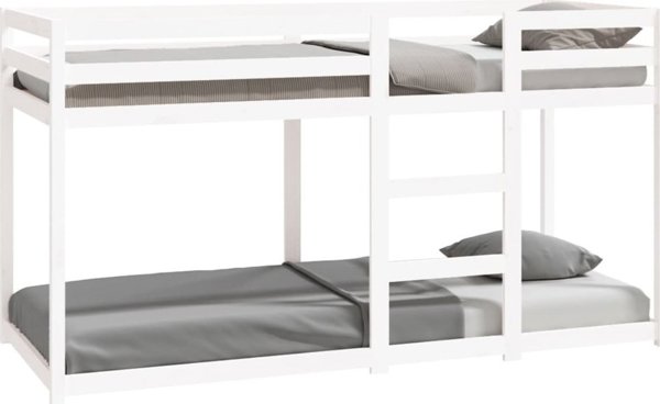 vidaXL Διπλό κρεβάτι υπερυψωμένο, 80x200 cm, από μασίφ πεύκο