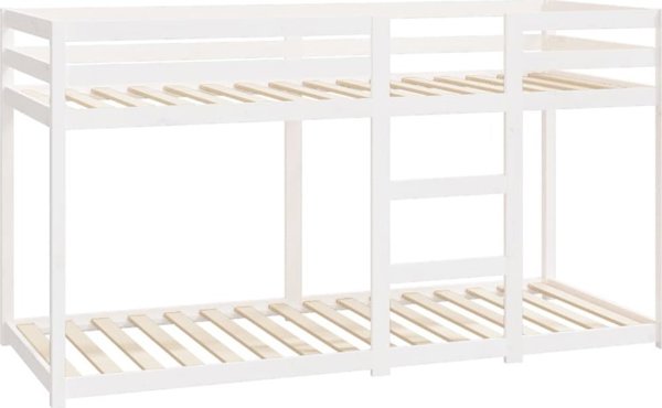 vidaXL Διπλό κρεβάτι υπερυψωμένο, 80x200 cm, από μασίφ πεύκο