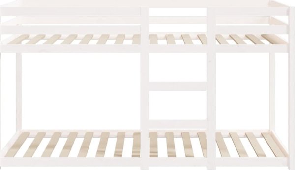 vidaXL Διπλό κρεβάτι υπερυψωμένο, 80x200 cm, από μασίφ πεύκο