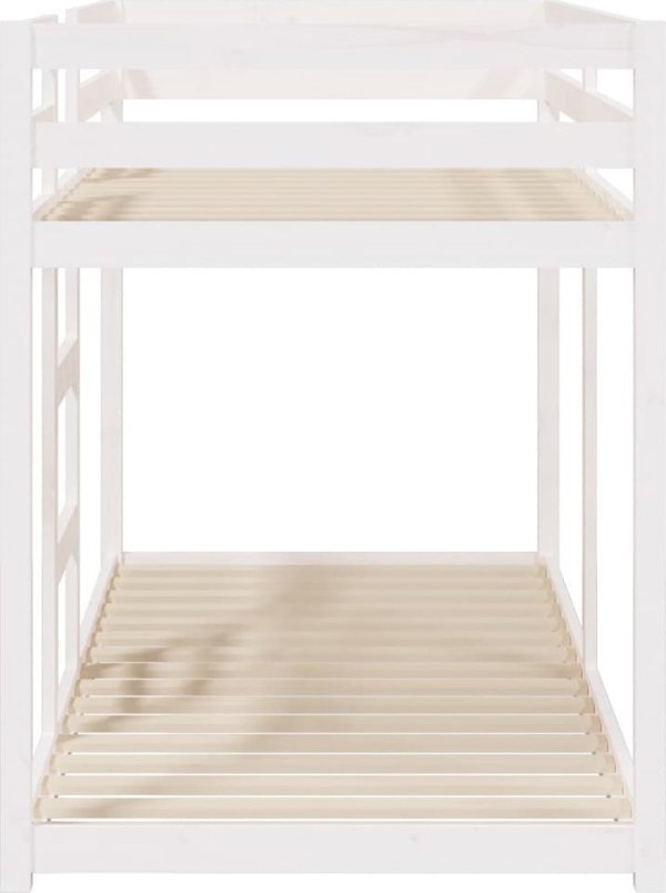 vidaXL Διπλό κρεβάτι υπερυψωμένο, 80x200 cm, από μασίφ πεύκο