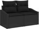 vidaXL Σετ Επίπλων Κήπου 8 Τεμαχίων από Ρατάν και Πολυεστέρα, Ανθρακί Χρώμα