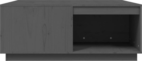 vidaXL Stolik kawowy, szary, 100x101x40,5 cm, lite drewno sosnowe