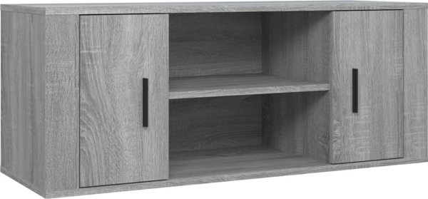 vidaXL Ερμάριο Τηλεόρασης, Γκρι Δρυς Sonoma, 100x35x40 cm