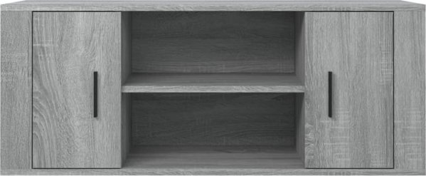 vidaXL Ερμάριο Τηλεόρασης, Γκρι Δρυς Sonoma, 100x35x40 cm