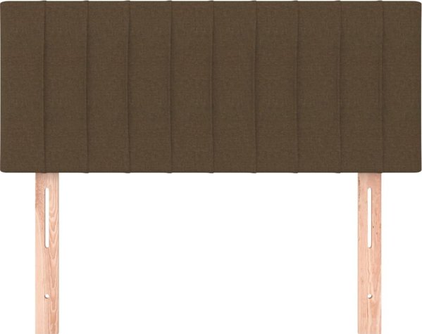 vidaXL Κεφαλάρι κρεβατιού, σκούρο καφέ, 100x5x78/88 cm, ύφασμα