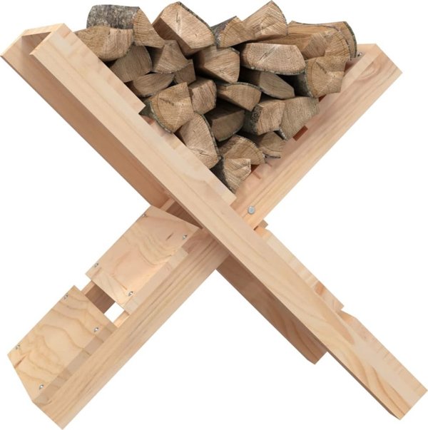 vidaXL Stojak na drewno, 47x39,5x48 cm, drewno sosnowe