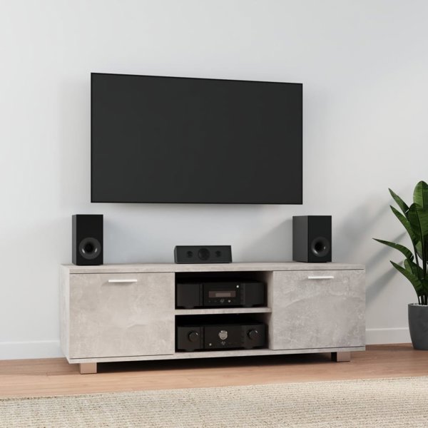 vidaXL Έπιπλο τηλεόρασης, σκουρόχρωμο γκρι, 120x40,5x35 εκ.