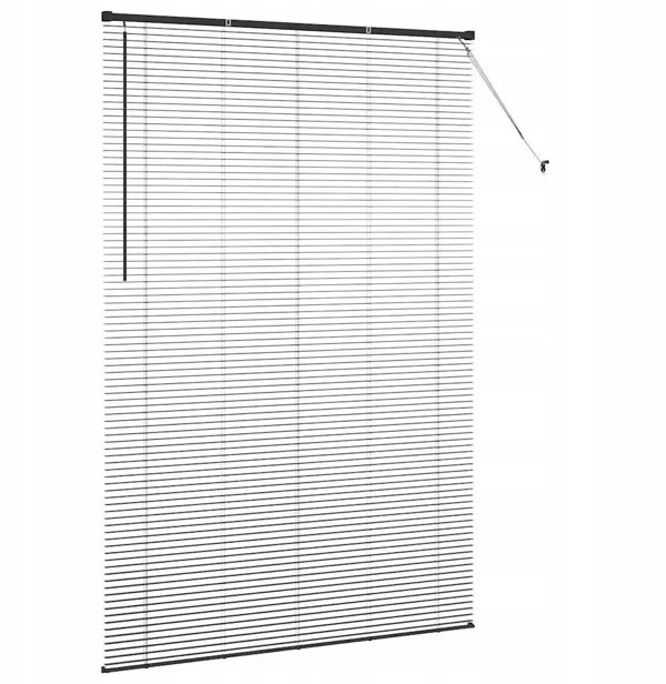 vidaXL Βενετικά Στόρια Αλουμινίου Μαύρα 220 x 140 cm