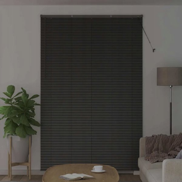vidaXL Βενετικά Στόρια Αλουμινίου Μαύρα 220 x 140 cm