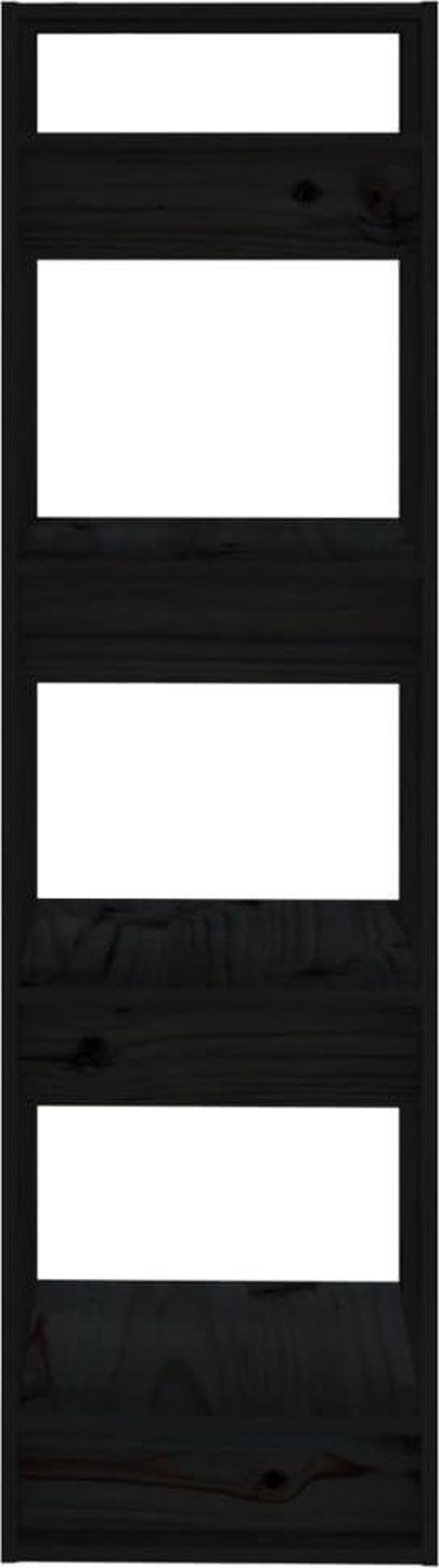 vidaXL Ράφι βιβλιοθήκης/διαχωριστικό, μαύρο, 41x35x125 cm, ξύλο πεύκου