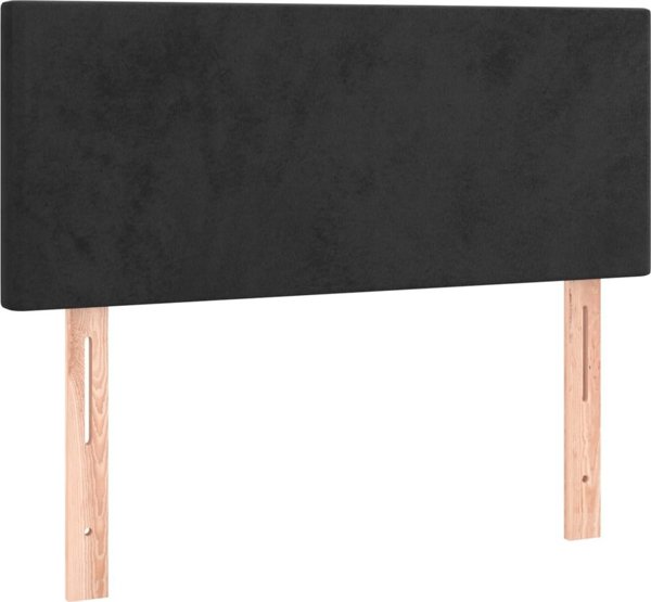 vidaXL Κεφαλάρι κρεβατιού, μαύρο, 90x5x78/88 εκ., βελούδο