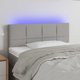 Κεφαλάρι κρεβατιού vidaXL με LED, ανοιχτό γκρι, 100x5x78/88 cm, ύφασμα