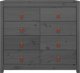 vidaXL vidaXL Komoda, szary, 100x40x90 cm, lite drewno sosnowe