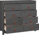 vidaXL vidaXL Komoda, szary, 100x40x90 cm, lite drewno sosnowe