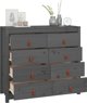 vidaXL vidaXL Komoda, szary, 100x40x90 cm, lite drewno sosnowe