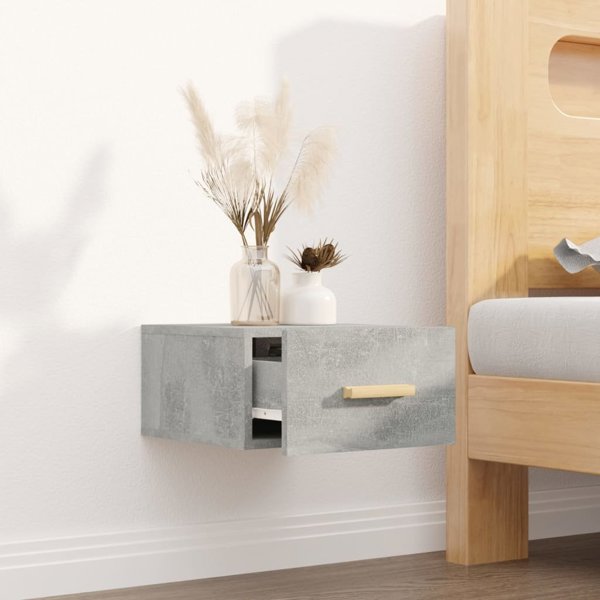 vidaXL Κρεμαστή κομοδίνα γκρι τσιμέντου 35x35x20 cm