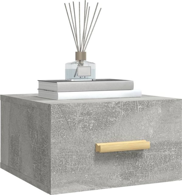 vidaXL Κρεμαστή κομοδίνα γκρι τσιμέντου 35x35x20 cm