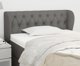 vidaXL Κεφαλάρι uszak, σκούρο γκρι, 93x23x78/88 εκ, ύφασμα