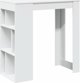 vidaXL Μπαρ τραπέζι με διαχωριστικά, λευκό, 102x50x103,5 cm