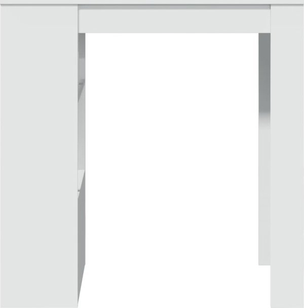 vidaXL Μπαρ τραπέζι με διαχωριστικά, λευκό, 102x50x103,5 cm