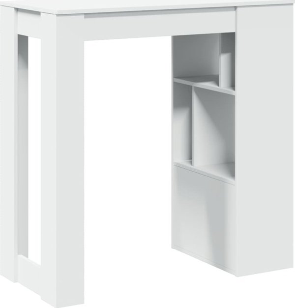 vidaXL Μπαρ τραπέζι με διαχωριστικά, λευκό, 102x50x103,5 cm