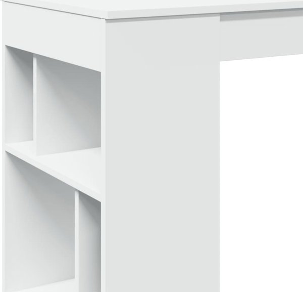 vidaXL Μπαρ τραπέζι με διαχωριστικά, λευκό, 102x50x103,5 cm