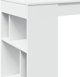 vidaXL Μπαρ τραπέζι με διαχωριστικά, λευκό, 102x50x103,5 cm