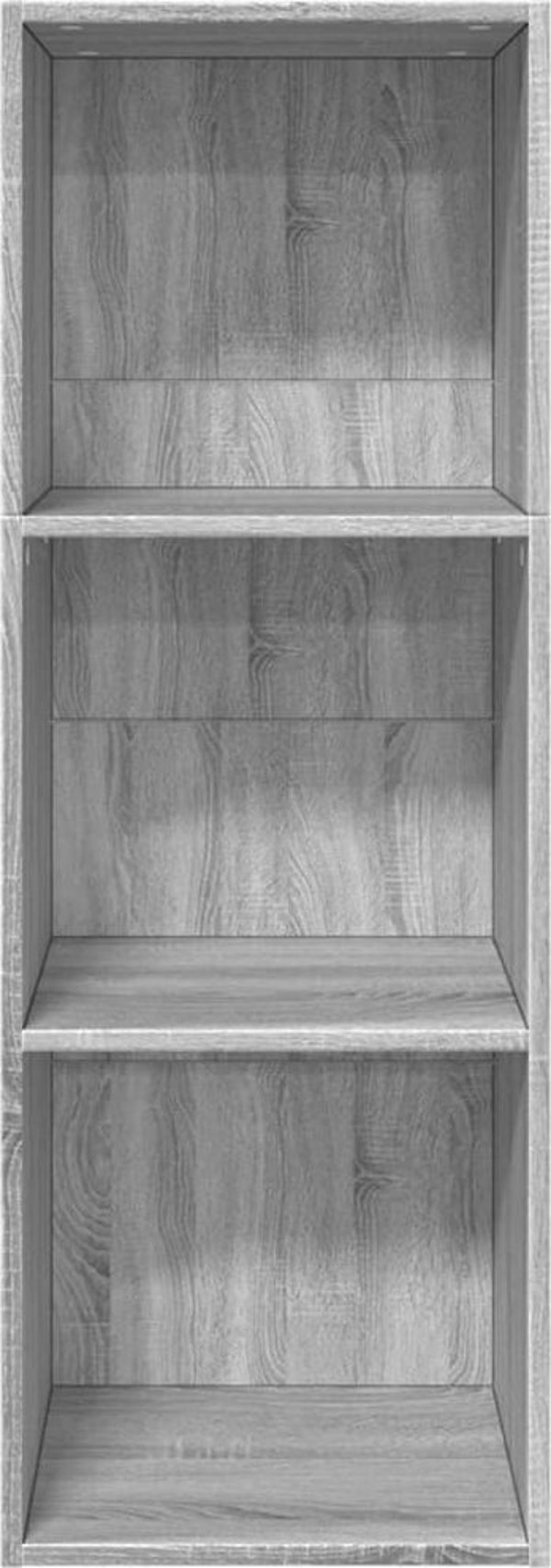 vidaXL Ράφι για βιβλία, γκρι δρυς Sonoma, 40x30x114 cm